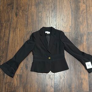 Calvin Klein Black Blazer with Tailored Fit and Notched Lapels